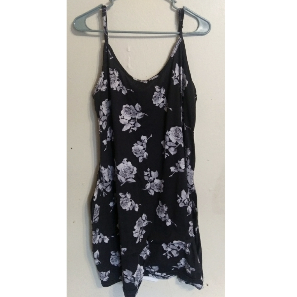 Black and White Floral Dress